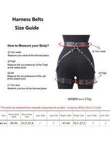 1 Piece Adjustable Sexy Thigh Garter,Punk PU Leather Waistband Body Garter Belt Garter,Ladies Sexy Lingerie Accessories,Sexy Women's Leg Girdle Leather Lingerie Thigh Garter,Couples Costume Gothic Waistband Garter Holiday Carnival Costume