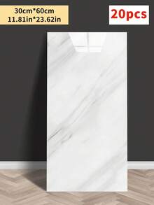 20 pezzi Adesivi per piastrelle da parete in marmo 3D, impermeabili e resistenti all'umidità, pannelli finti in alluminio-plastica autoadesivi, pannelli per pareti in marmo da incollare, carta da parati per decorazione della casa, adatti per soggiorni, cucine, soffitti, decorazione pareti del bagno