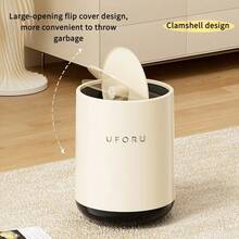Luxury Dustbin With Lid, Large Capacity Garbage Can, Odor-Proof Design For Living Room And Bathroom - Black Base - View 7