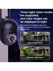 Caméra de sécurité sans fil HD 1080P avec vision nocturne en couleur, audio bidirectionnel, panoramique/inclinaison/zoom - Surveillance domestique intelligente WiFi intérieure/extérieure, convient aux jeunes et aux animaux de compagnie (carte mémoire non incluse)