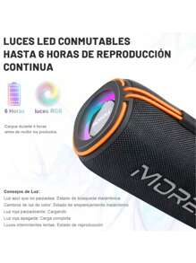 MOREKA Altavoz Bluetooth inalámbrico portátil 5.3, TWS de alta calidad, batería de 20 W de duración ultralarga, adecuado para vídeo doméstico, audio y vídeo, formación de equipos, reuniones y fiestas al aire libre