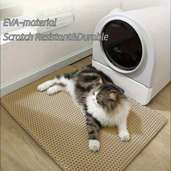 1PC Cat Litter Mat With Gift Double Layer Waterproof Pet Litter Box Mat Non-Slip Sand Cat Pad Washable Bed Mat Clean Pad Products