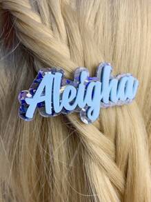 Custom Acrylic Hair Clip - Personalized Name Duckbill Barrette, DIY Letter Design, Perfect Back-To-School Gift For Best Friends