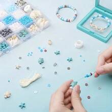 500pcs 6mm Blue & White Acrylic Pearl Beads, Suitable For DIY Jewelry, Christmas Decor, Party Decor, Necklaces, Bracelets, Earrings And Hair Accessories