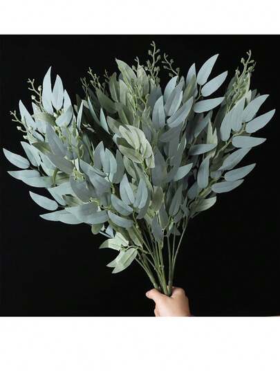 1Pc Grey-Green Multi-Branched Willow Twig. For Flower Arrangement, Wedding Bouquet Decoration, Wedding Setup, Home Decor, Room Decor, Bedroom Decor, Tabletop Decor, Garden Decor, And Room Decoration Items.