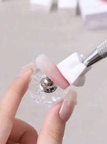 50 Stück Mini Schwamm Blöcke mit 4 Krallen Pinzette Greifer, Maniküre Nagel Malerei Gel Farbverlauf Färbung Schwamm Farbverlauf Nagel Gel Lack Werkzeuge, Nagel Zubehör, Nagel Werkzeuge, Nail Art Werkzeuge, Schulanfang, Nägel, Nagel Werkzeuge für Aufklebe-Nägel