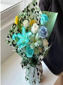 10Pcs Flower Wrapping Paper European-Style Waterproof Bouquets Wrapped With Flower Paper Flower Shop Materials Gift Packaging
