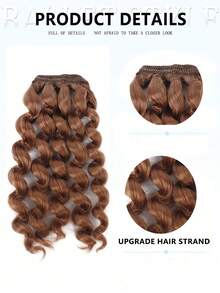 15cm*100CM BJD假发黑金棕银色短卷发适用于1/3 1/4 1/6娃娃DIY假发 - 彩色 - 查看 4