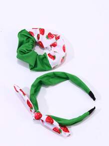 Set de 2 buc bentiță cu căpșuni/avocado, arcuri de păr pentru fete drăguțe, accesorii de păr de vară pentru purtare zilnică