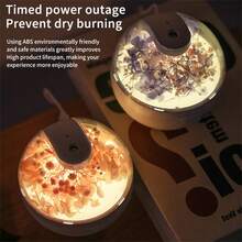1pc Eternal Flower Humidifier, Quiet Bedroom Fragrance Diffuser & Nightlight, Desktop Small Moisturizing Mist Maker For Home