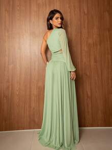 Bridesmaid Dresses - Mint Green With Shine - View 2