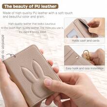 带锁槽的卡包钱包，女士短款钱包，双折钱包，男女通用动物图案紧凑型双折旅行钱包，简约卡包，女士双折钱包，带伸缩腕带，可装卡、现金和通勤用品