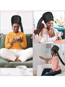 Hair Dryer Bonnet, Adjustable Portable Blow Dryer Cap, Hair Drying Towel Cap, Quick Absorbing Water From Hair To Accelerate Drying Time, Suitable For Home And Salon Deep Conditioning Soft Bonnet Hair Dryer Accessory,Back To School,Travel Holiday Essentials,Hair Accessories For Women - Multicolor - View 6