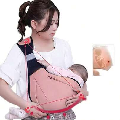 1件装新生儿背带，婴儿背包式背巾，夏季网状婴儿背带，仅适用于0-6个月的婴儿，请在下单前确认尺寸。