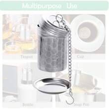 Mornihima Tea Infuser, Extra Fine Mesh Tea Strainers For Loose Tea,Stainless Steel Tea Strainer With Extended Chain Hook, Tea Steeper For Brew Tea, Spices & Seasonings, Tea Infuser Strainer - Stainless Steel Strainers For Loose Leaf Tea, Steeper, Fine Mesh Ball Holder With Chain Hook And Lid, Reusable Filter Bags Diffusers