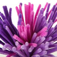 200 piezas de limpiapipas en colores lila claro, lavanda, morado oscuro, rojo, verde nieve, color jade púrpura y color orquídea púrpura. Manualidades y limpieza de limpiapipas de Navidad, suministros de artesanía y decoración de artes y manualidades.