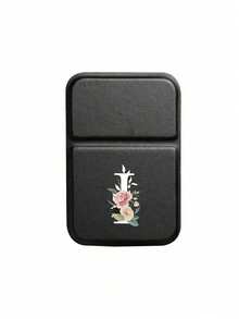 1 chiếc gương trang điểm mini gấp gọn cầm tay, in hình hoa hồng và chữ cái trắng từ A-Z, có chân đế, gương trang điểm du lịch, sản phẩm làm đẹp, gương trang điểm để bàn, gương gấp hình chữ nhật nhỏ gọn, tối giản và thời trang, gương trang điểm tiện lợi khi đi du lịch, món quà tốt nhất cho mẹ và giáo viên. - màu đen - Xem 13