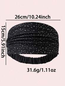 新款时尚水钻发带，闪亮宽弹力运动发带，适合日常佩戴、派对和波西米亚风格，四季皆宜，可作发带、头巾、吸汗带，秋冬季女士度假发饰，优雅围巾，柔软头巾