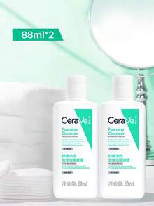CeraVe 泡沫洁面乳，温和清洁凝胶，适合敏感肌肤，修复屏障 - 88ml*2 - 查看 4