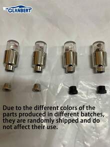 GLANBERT 4 件装新款汽车气门嘴 LED 轮胎灯双感装饰彩色车灯自行车摩托车电动车轮胎气门嘴盖氛围灯 - 彩色 - 查看 12