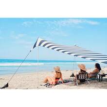 Tents Grande Beach Tent, 2.1 M(7ft) Tall, 2.7m(9ft) X 2.7m(9ft), Reinforced Corners And Cooler Pocket - Black/White Stripes - View 2