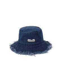 1pc Ladies Fashionable Frayed Brim Plain Bucket Hat Suitable For Spring/Summer Vacation And Daily Wear - Multicolor - View 13