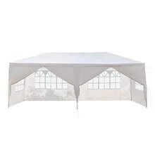 10x20' Outdoor Garden Gazebo Wedding Party Tent Canopy Marquee With 6 Removable Sidewalls White - Multicolor - View 2