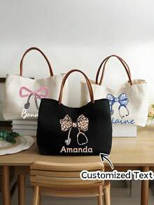 Bolsa de lona personalizada con asa, estetoscopio con lazo y nombre, regalo de graduación y aprecio para enfermera, médico o personal médico - Multicolor - Ver 4