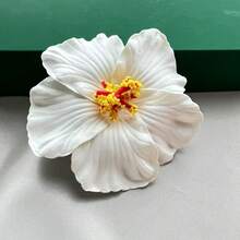 1个仿真芙蓉花发夹，10厘米，波西米亚风格，适合海滩度假，可作发夹、发卡、发饰、头饰等，也可作学习用品、发饰等。 - 彩色 - 查看 12