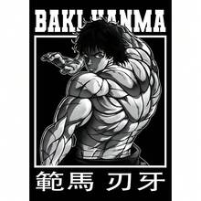 1 件/3 件墙面艺术海报可选框架/流行肌肉男动漫 B-Baki The G-Grappler 海报粘贴墙面艺术印刷防水家居客厅卧室酒吧美学装饰 - 彩色 - 查看 14