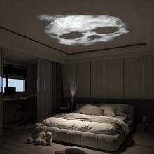 1 pièce Lampe de projection de squelette d'Halloween - Décoration de bureau/lampe à LED alimentée par USB avec lumière rouge fantomatique, maison hantée, fête, maison - Compatible avec les ports USB des ordinateurs, tablettes et smartphones - Utilisation intérieure de haute qualité, éclairage de fête, accessoires de décoration d'Halloween, design compact. Décoration d'Halloween Décoration de Noël Décoration d'Action de grâce Mariage Décoration d'intérieur Décoration d'automne Décoration d'automne Décorations d'anniversaire Fournitures de fête Décoration intérieure et extérieure Jardin Décoration de fête Décoration murale Ornements d'Halloween - Noir - Voir 7