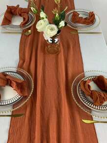 One Piece Terracotta Spring Summer Boho Table Runner 16x118 Inches Wedding Runner Thanksgiving Christmas Bridal Shower Birthday Home Decor Holiday Decorations