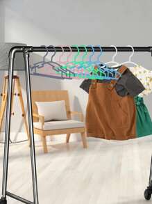20 piezas de perchas de plástico para bebé, adecuadas para el armario, niños pequeños, bebés, recién nacidos, percha para ropa, perfectas para la lavandería y la guardería, solución ideal de almacenamiento y organización