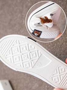 De moda y versátil de los niños transpirable plana de lona zapatos casuales, al aire libre antideslizante resistente al desgaste adolescente zapatos deportivos, niños y niñas suaves y confortables suela blanda zapatos deportivos para correr - Rosa - Ver 6