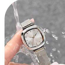 1 Piece Of Women's Mesh Strap With Simple Bar Scale Dial, Casual And Fashionable Quartz Watch, Suitable For Daily Matching, Birthdays, Anniversaries, And Holiday Gifts.Watch For Women,Luxury Ladies' Watch