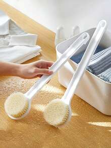 Long Handle Bath Brush, With Exfoliating Scrub Brush, Suitable For Body And Back - Massage And Exfoliate In The Bathroom