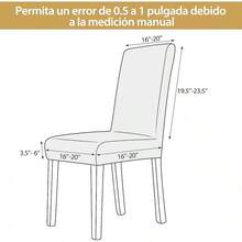 Fundas para sillas Pack de 6 fundas para sillas de comedor Removibles Y Lavables Fundas Decorativas de Sillas de Comedor Duradera Poliéster funda para sillas,para Comedor, Hotel, Comedor, Ceremonia - Gris Claro - Ver 2