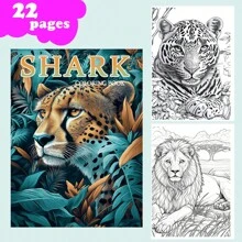 Un libro para colorear sobre animales, adecuado para regalar a amigos, parejas y familiares, apropiado para fiestas, San Valentín, cumpleaños y otras festividades. Útiles de pintura y estudio, página 22, Libros para colorear, Libro