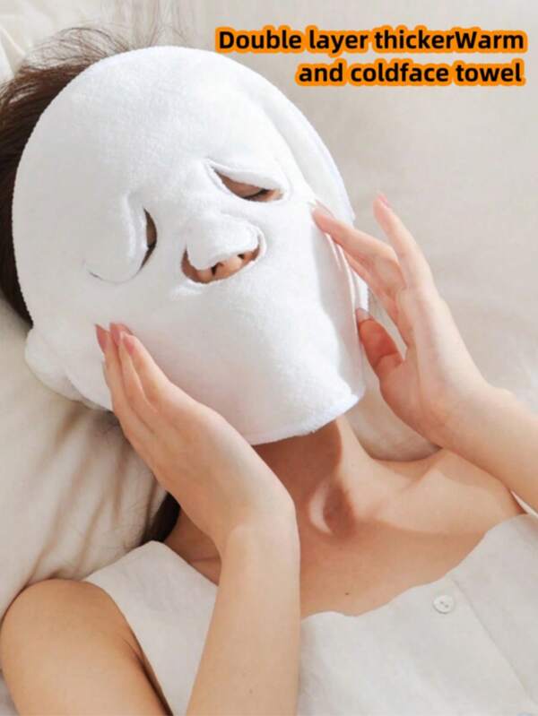 2/5pcs Reusable Hot Compress Facial Mask, Hot And Cold Skin Care, Facial Moisturizing, Home Facial Spa, Camping Or Disaster Relief Facial Mask Towel, Beauty Skin Steaming Hot Face Wash Towel