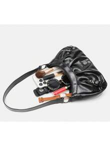 英国复古风格金属机车包女士时尚扣式单肩斜挎包