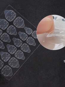600 pièces (25 feuilles) Colle à ongles en gel double face pour ongles de remplacement