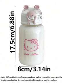 Sanrio 1Pc Hello Kitty Transparent Straw Cup Anime Kawaii Summer Water Cup Gifts (Some Parts May Be Random)