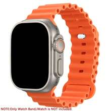 Ocean Silicone Sport Band Compatible With Apple Watch Ultra 2/Ultra Band 49mm 45mm 46mm 44mm 42mm(Series 3) For Men Women, Breathable Soft Waterproof Strap For Apple Watch Ultra 2, Apple Watch Ultra Series SE 10/9/8/7/6/5/4/3/2/1