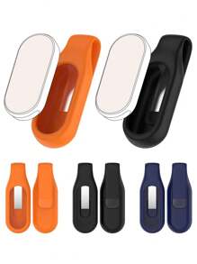 Portable Silicone Buckle For Xiao-Mi Mi Band 10 9 8 NFC Smartwatch Bracelet Clip For Hua-Wei Band 10 9 8 NFC Buckle Holder Silicone Protective Case Cover