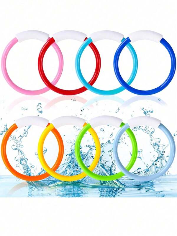 4/8PCS Pool Diving Swim Toys, Colorful Underwater Training Sinking Throwing Dive Rings, Pool Dive Rings, Colorful Water Diving Toys, Underwater Swimming Pool Toy Rings, Water Play Beach Toys, Colorful Water Diving Toys, Underwater Fun Toys, Summer Pool Swimming Party Favor Games, For Party Speed And Agility Practice Games, 1PC