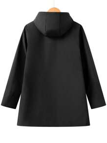 1 件女式春夏户外防水条纹连帽拉链长袖休闲夹克，女士风衣