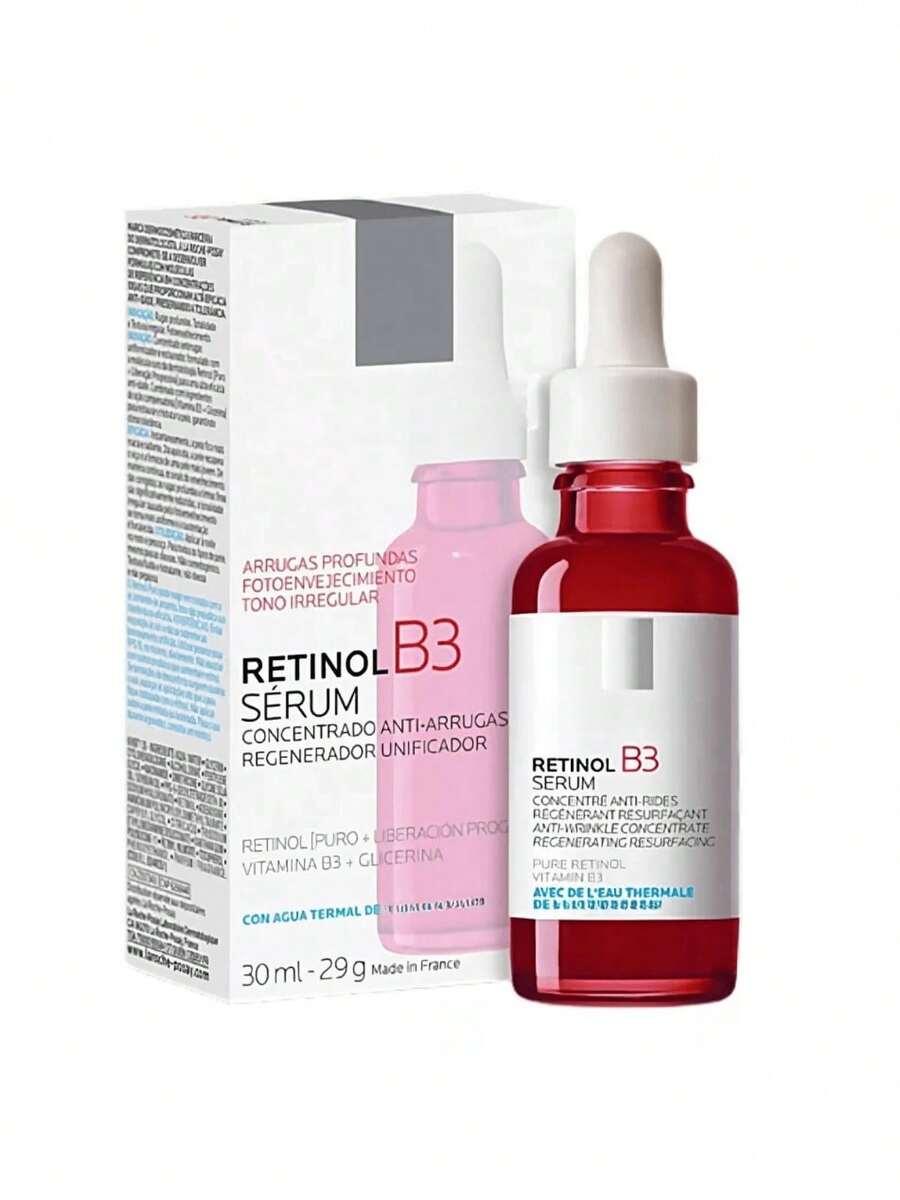 Perfume S La Roche Posa retinol B3 serum facial antiarrugas profundas cuidado piel mixta aclarador vitamina B3 suero reafirmante hidratante rejuvenecedor cuidado facial antiedad sérum - Blanco - Ver 1