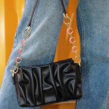 2 piezas Correas decorativas con forma de corazón y luna para cartera/bolso de mujer, de aleación de zinc de unicolor
