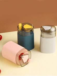 1 件易按自动牙签分配器 - 光滑、塑料支架、高档按压式便携式牙签瓶，适用于厨房和餐厅装饰 - 彩色 - 查看 6