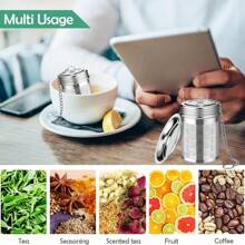 Mornihima Tea Infuser, Extra Fine Mesh Tea Strainers For Loose Tea,Stainless Steel Tea Strainer With Extended Chain Hook, Tea Steeper For Brew Tea, Spices & Seasonings, Tea Infuser Strainer - Stainless Steel Strainers For Loose Leaf Tea, Steeper, Fine Mesh Ball Holder With Chain Hook And Lid, Reusable Filter Bags Diffusers